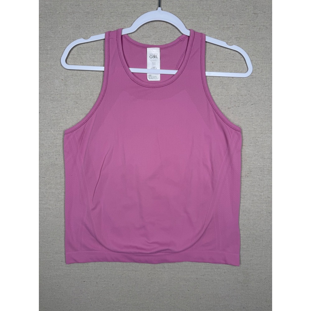 Athleta Girl Renew Seamless Racerback Tank Top Pink Purple XXL 16 Activewear